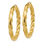 14k Polished 5.0mm Twisted Hoop Earrings