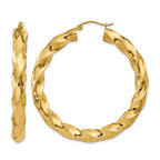 14k Polished 5.0mm Twisted Hoop Earrings
