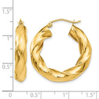 14k Polished 5.0mm Twisted Hoop Earrings