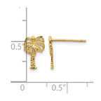 14k Polished Palm Tree Post Earrings