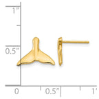 14k Whale Tail Post Earrings