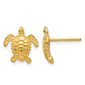 14k Sea Turtle Post Earrings