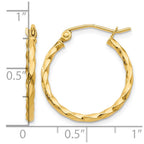 14k Twist Polished Hoop Earring