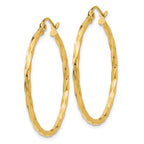 14k Twist Polished Hoop Earring