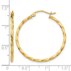 14k Twist Polished Hoop Earring