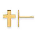 14k Polished Cross Post Earrings