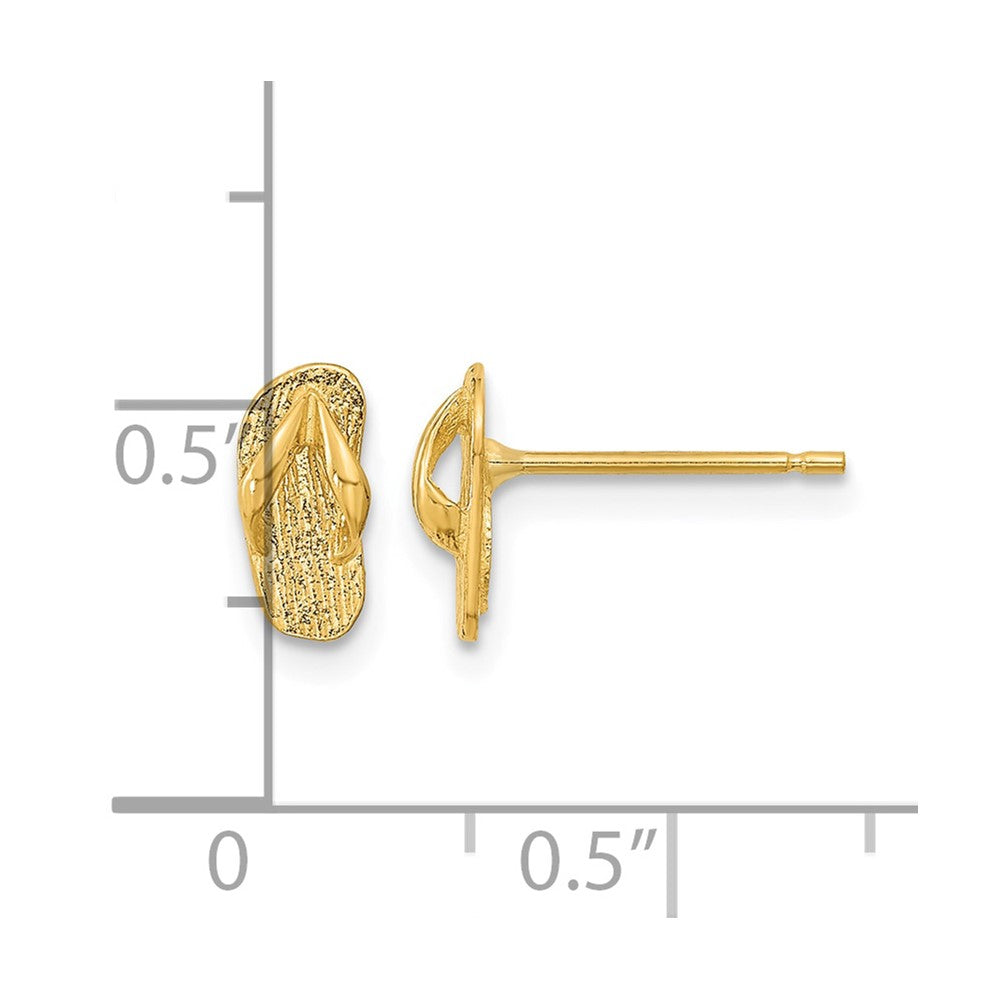 14k Polished Flip-Flop Post Earrings