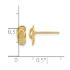 14k Polished Flip-Flop Post Earrings