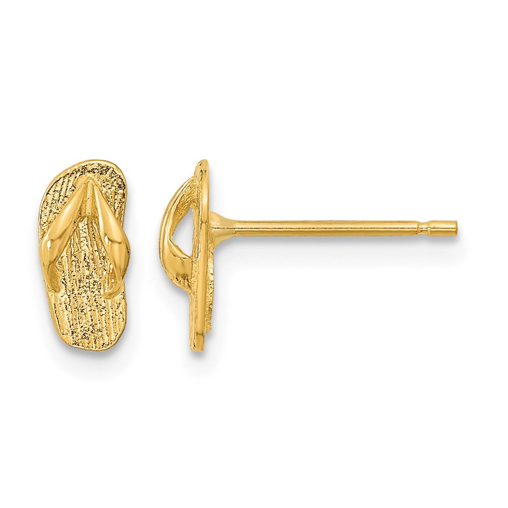 14k Polished Flip-Flop Post Earrings