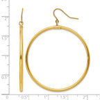14k Tube Hoop Dangle Earrings