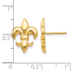 14k Polished Fleur-De-Lis Post Earrings