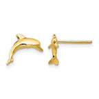 14k Dolphin Post Earrings