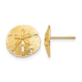 14k Sand Dollar Post Earrings