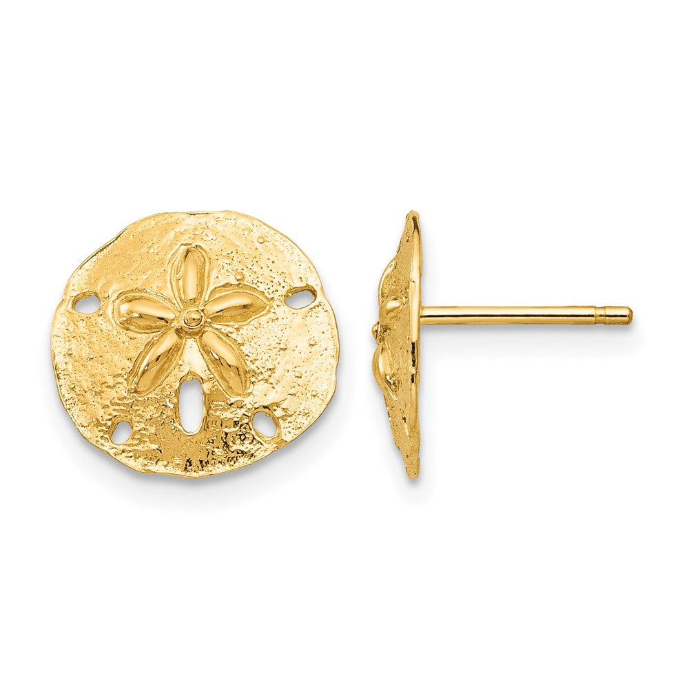 14k Sand Dollar Post Earrings