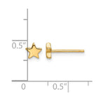14k Polished Small Star Post Earrings