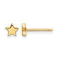 14k Polished Small Star Post Earrings