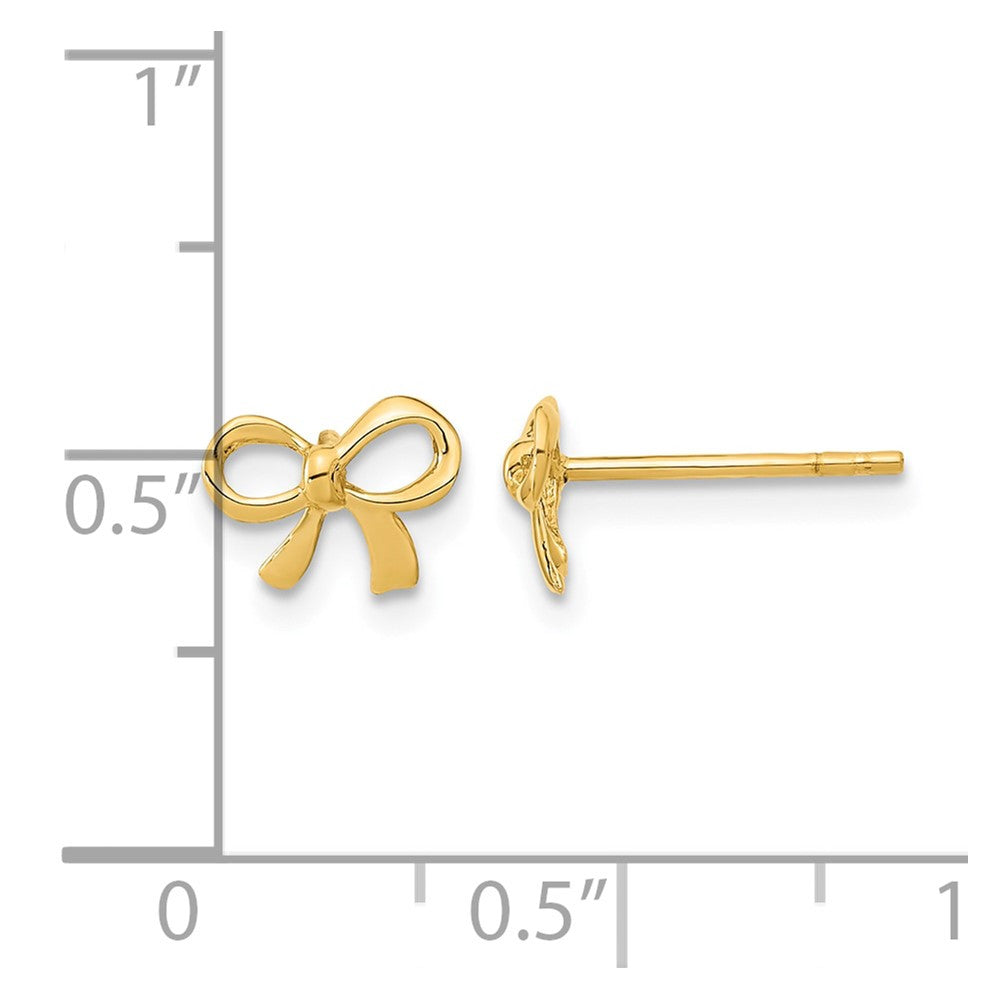 14k Polished Bow Post Earrings