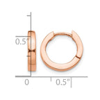 14k Rose Gold Round Hinged Hoop Earrings