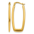 14k 2.25x31mm Polished Rectangle Tube Hoop Earrings