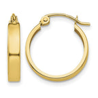 14k 3x14mm Polished Hoop Earrings