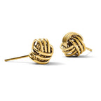 14k 9mm Polished Triple Love Knot Post Earrings