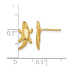 14K Diamond-cut Alligator Earrings