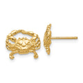 14k Polished Crab Post Earrings