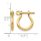 14k  3-D Shackle Link Screw Earrings