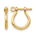 14k  3-D Shackle Link Screw Earrings