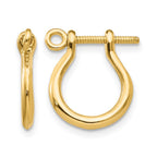 14k  3-D Shackle Link Screw Earrings