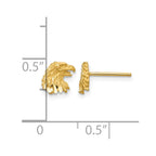 14K Diamond-cut Eagle Earrings