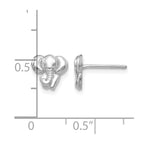 14k White Gold Elephant Earrings