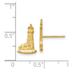 14K Diamond-cut Lighthouse Post Earrings