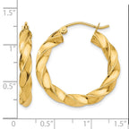 14k Light Twisted Hoop Earrings