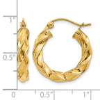 14k Light Twisted Hoop Earrings