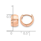 14k Rose Gold Round Hinged Hoop Earrings