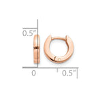 14k Rose Gold Round Hinged Hoop Earrings