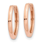 14k Rose Gold Round Hinged Hoop Earrings