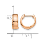 14K Rose Gold Hinged Hoop Earrings