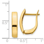 14K Gold Polished Hinged Post Earrings