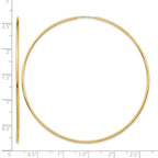 14k 1.2x63mm Polished Endless Tube Hoop Earrings