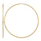 14k 1.2x63mm Polished Endless Tube Hoop Earrings
