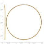 14k 1.2x69mm Polished Endless Tube Hoop Earrings