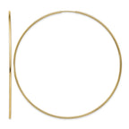 14k 1.2x69mm Polished Endless Tube Hoop Earrings