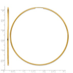 14K 1.2x74mm Polished Endless Tube Hoop Earrings