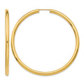 14k 3.00x55mm Polished Endless Tube Hoop Earrings