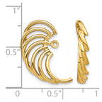 14k Polished Swirl Shaped Earring Jackets