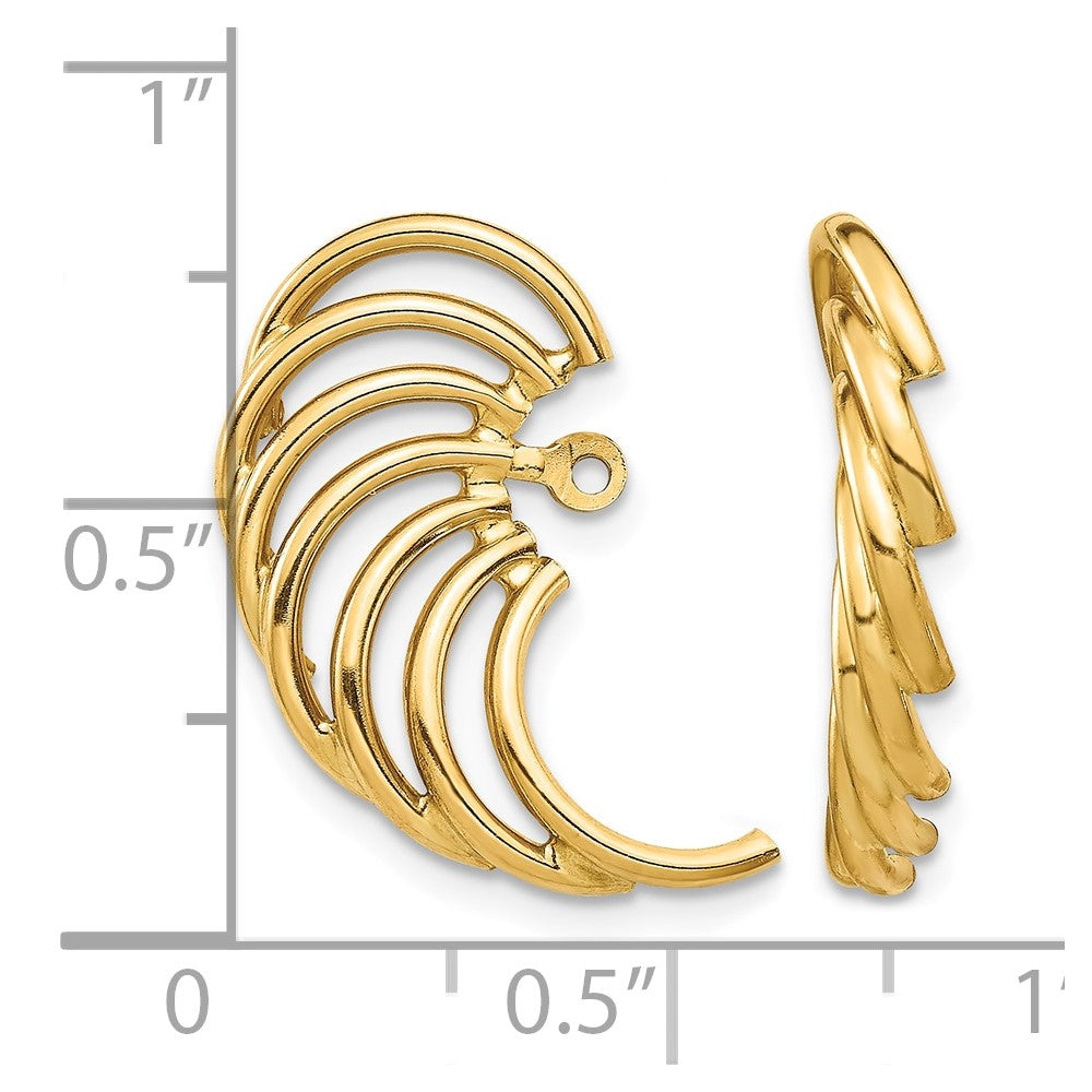 14k Polished Swirl Shaped Earring Jackets