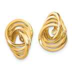 14k Polished Love Knot Earring Jackets