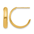 14k 3.5x17mm Polished J-Hoop Post Earrings